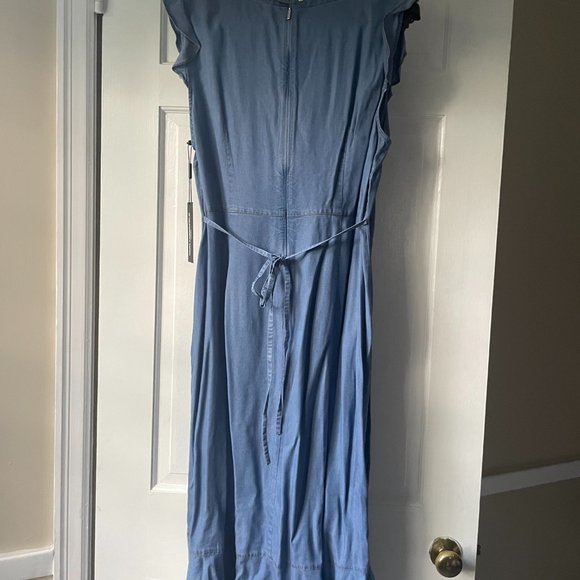 NWT Karl Lagerfeld Paris Denim Wrap Dress 12 - Picture 4 of 5